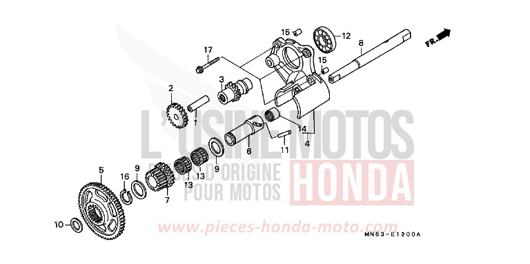 REVERSE GEAR for Gold Wing CANDY WINE BERRY RED-U (R114D) from 1988